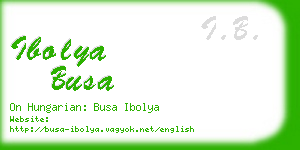 ibolya busa business card
